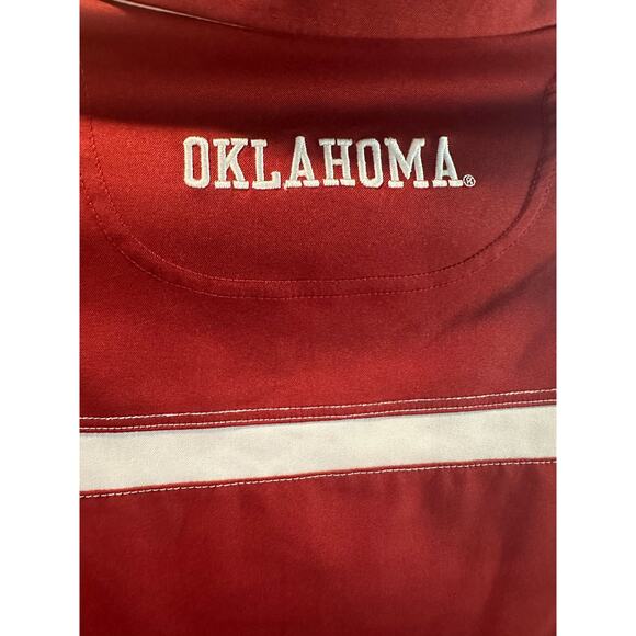 Nike Dri-fit University of Oklahoma Golf Shirt Maroon and White XL - Picture 5 of 9